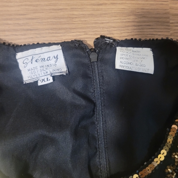 Vintage Silk Sequined Blouse - Picture 2 of 9